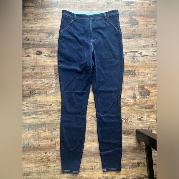 Yitty Women's Denim Is Served Jean Legging Blue Smoothing Dark Denim Size L - Picture 1 of 4